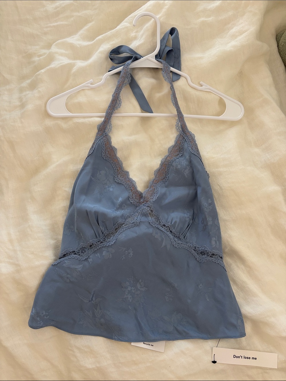 Reformation Monica silk halter top